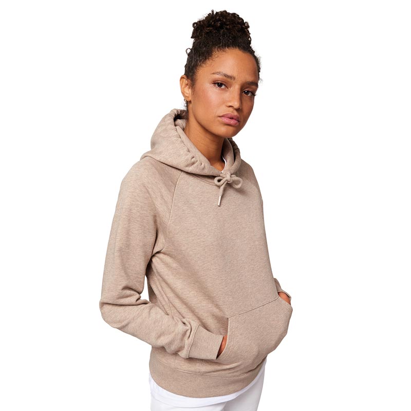 Women's Stella Trigger iconic hoodie sweatshirt  (STSW148) - Cream Heather Grey XS